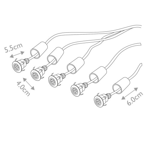 Latarnia punktowa LED Derwent - Anodowane aluminium