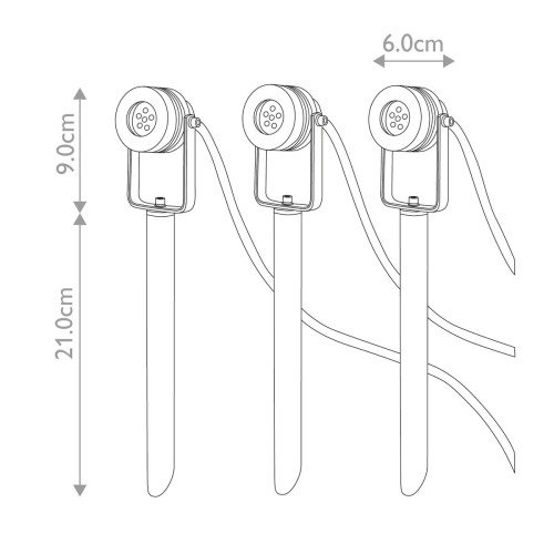 Latarnia punktowa LED Spennymoor 1,8 W - Anodowane aluminium - Wersja B
