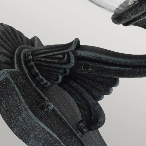 Latarnia naścienna Elkstone - 1 źródło światła - Grynszpan