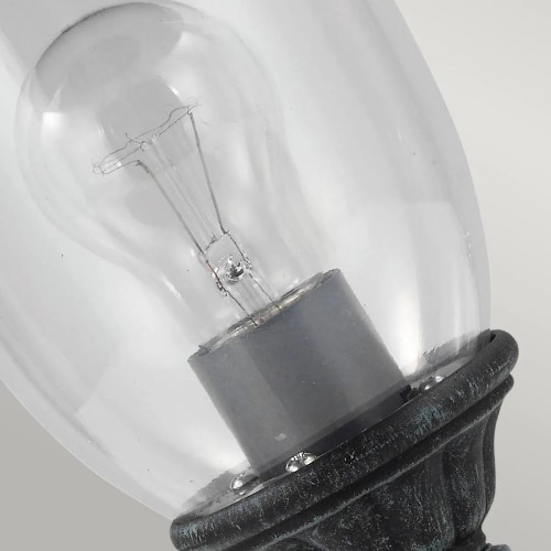 Latarnia cokołowa Elkstone - 1 źródło światła - Grynszpan