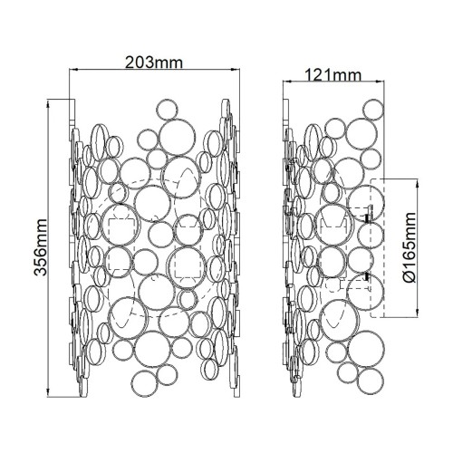 Kinkiet Anya - 2 źródła światła - Srebrny