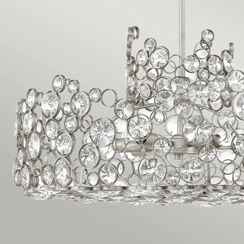 Żyrandol Anya - 6 źródeł światła - Srebrny