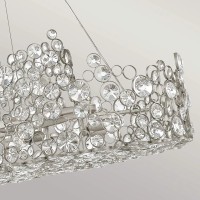 Lampa wyspowa Anya - 10 źródeł światła - Srebrny