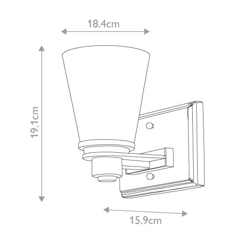 Kinkiet Avon - 1 źródło światła - Polerowany chrom