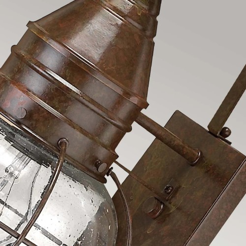 Średnia latarnia naścienna Cape Cod - 1 źródło światła - Brąz sienna