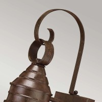 Mała latarnia naścienna Cape Cod - 1 źródło światła - Brąz sienna