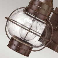 Mała latarnia naścienna Cape Cod - 1 źródło światła - Brąz sienna