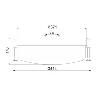 Średni plafon Colbin - 3 źródła światła - Szczotkowany nikiel