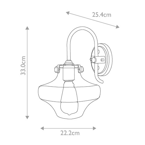 Kinkiet Congress - 1 źródło światła - Chrom - Wersja B