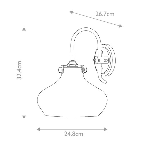 Kinkiet Congress - 1 źródło światła - Chrom - Wersja C