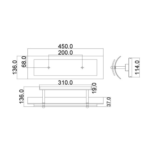 Kinkiet Duet - 2 źródła światła - Polerowany chrom