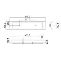 Kinkiet Duet - 3 źródła światła - Polerowany chrom