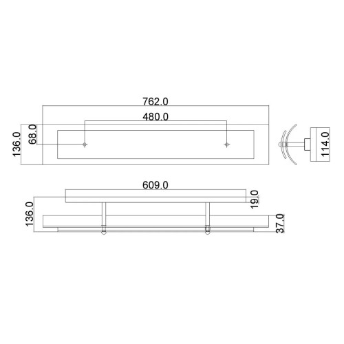 Kinkiet Duet - 4 źródła światła - Polerowany chrom