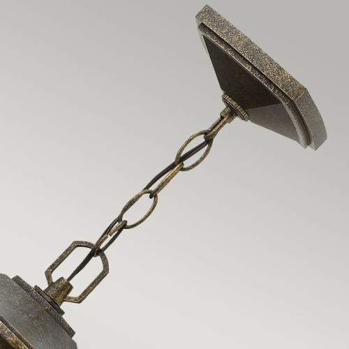 Mała latarnia wisząca Enzo - 1 źródło światła - Brązowy