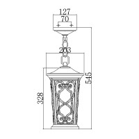 Mała latarnia wisząca Enzo - 1 źródło światła - Brązowy