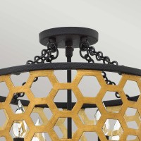 Półplafon Felix - 4 źródła światła - Złoty