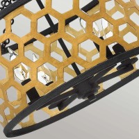 Półplafon Felix - 4 źródła światła - Złoty