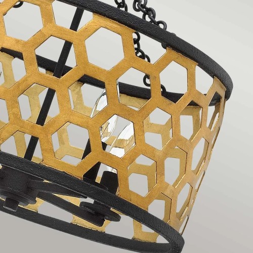 Półplafon Felix - 4 źródła światła - Złoty