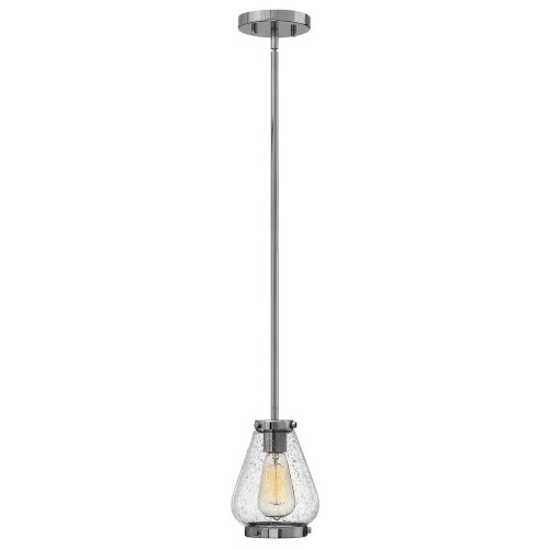 Mała lampa wisząca Finley - 1 źródło światła - Chrom