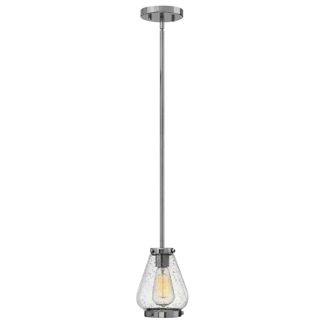 Mała lampa wisząca Finley - 1 źródło światła - Chrom