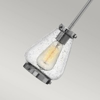 Mała lampa wisząca Finley - 1 źródło światła - Chrom
