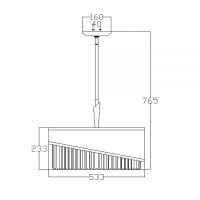 Lampa wisząca Gigi - 3 źródła światła - Polerowany nikiel