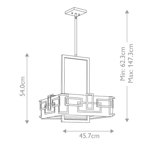 Lampa wisząca Lanza - 3 źródła światła - Olejowany brąz