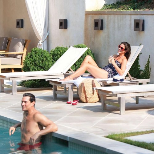 Mała latarnia naścienna Luna - 2 źródła światła - Satynowa czerń