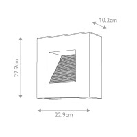 Mała latarnia naścienna Luna - 2 źródła światła - Satynowa czerń