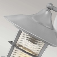 Średnia latarnia naścienna Marina - 1 źródło światła - Srebrny