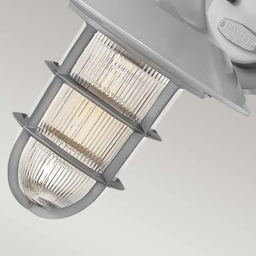 Mała latarnia naścienna Marina - 1 źródło światła - Srebrny