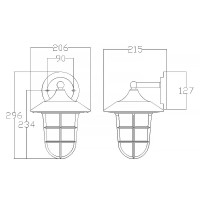 Mała latarnia naścienna Marina - 1 źródło światła - Srebrny