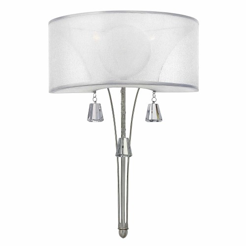 Kinkiet Mime - 2 źródła światła - Szczotkowany nikiel