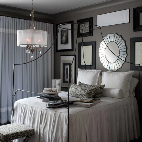 Żyrandol Mime - 3 źródła światła - Szczotkowany nikiel