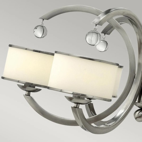 Żyrandol Monaco - 6 źródeł światła - Szczotkowany nikiel