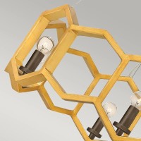 Lampa wisząca Moxie - 6 źródeł światła - Złoty