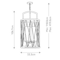 Lampa wisząca Nest - 4 źródła światła - Srebrny