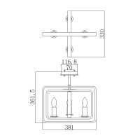 Lampa wisząca Quentin - 4 źródła światła - Brązowy - Wersja A