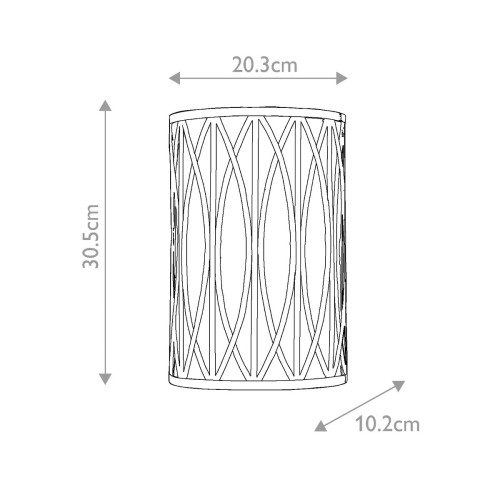 Kinkiet Walden - 2 źródła światła - Ciemnobrązowy