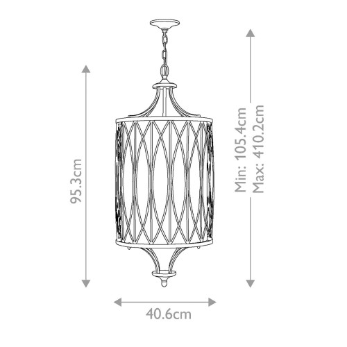 Lampa wisząca Walden - 4 źródła światła - Ciemnobrązowy