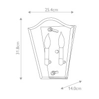 Kinkiet Wingate - 2 źródła światła - Polerowany antyczny nikiel