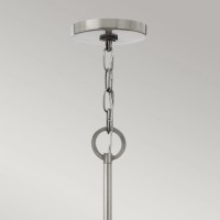 Duża lampa wisząca Wingate - 6 źródeł światła - Polerowany antyczny nikiel