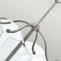 Duża lampa wisząca Wingate - 6 źródeł światła - Polerowany antyczny nikiel