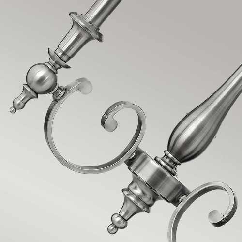 Żyrandol Yorktown - 3 źródła światła - Antyczny nikiel