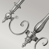 Żyrandol Yorktown - 3 źródła światła - Antyczny nikiel