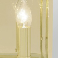 Średnia latarnia naścienna Holborn - 2 źródła światła -Polerowany mosiądz