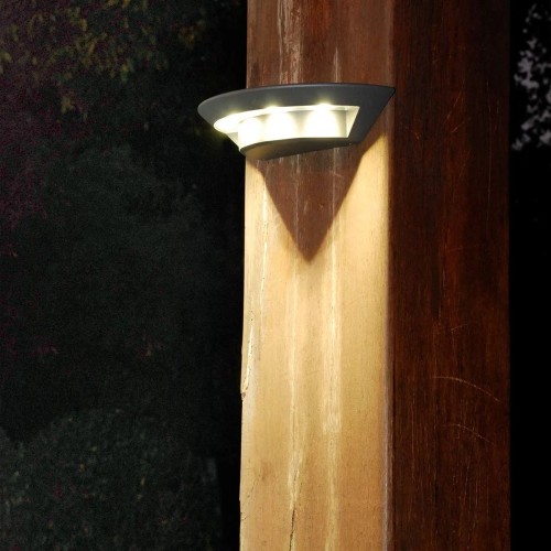 Mała latarnia naścienna LED Kasper - Grafitowy