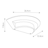 Mała latarnia naścienna LED Kasper - Grafitowy