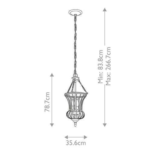 Mała lampa wisząca Calla - 2 źródła światła - Złoty