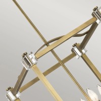 Duża lampa wisząca Cayden - 4 źródła światła - Naturalny mosiądz